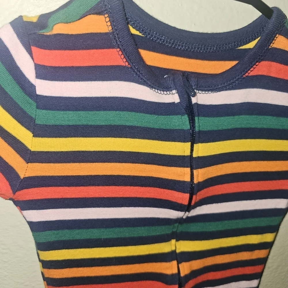 Old Navy Colorful Striped Kids Footie Pajamas